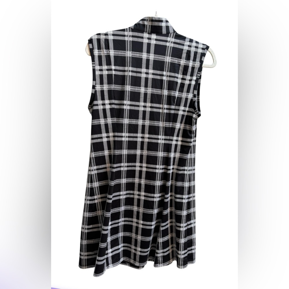 Kinona Plaid Gingham Black Pink Dress S - Picture 4 of 6